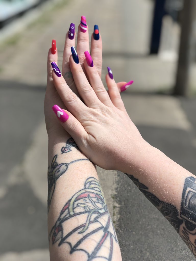 Photo of JSConf EU themed nail art